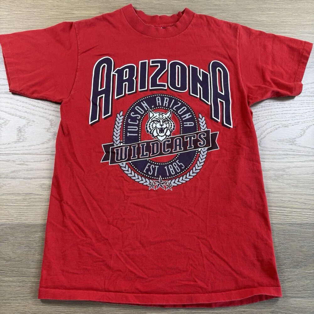 Arizona Wildcats Nutmeg Shirt Adult Large Red Single Stitch Crew Tee USA